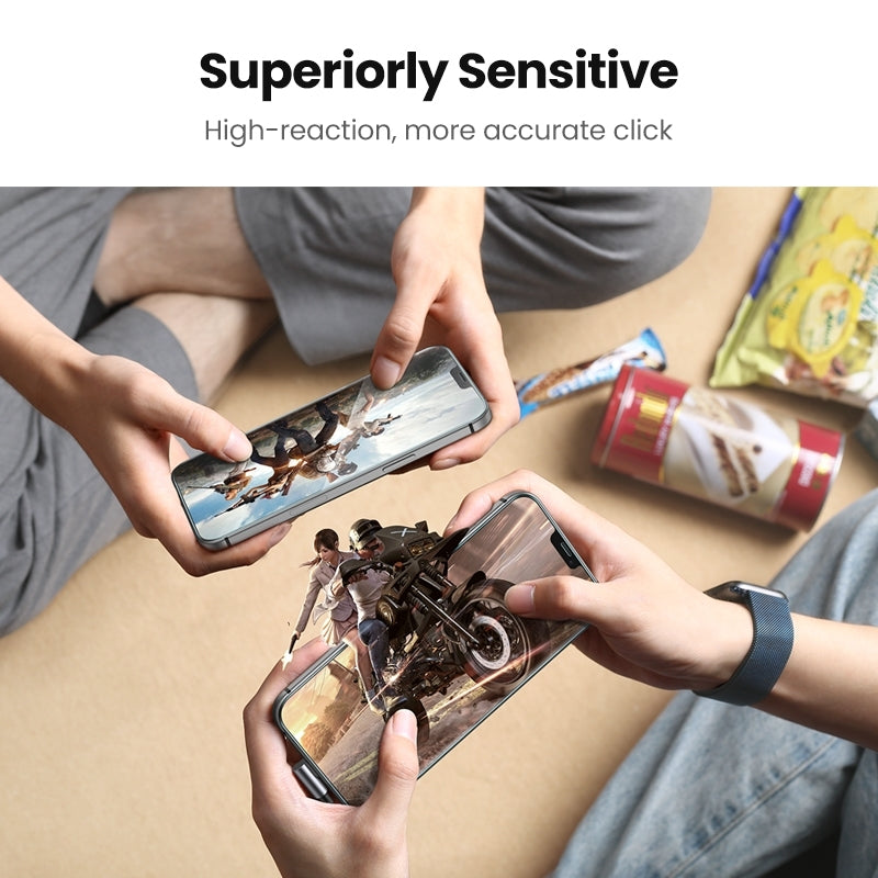 NNEDSZ  20338 2.5D Full Cover HD Screen Tempered Protective Film for iPhone 12/6.7  Twin Pack